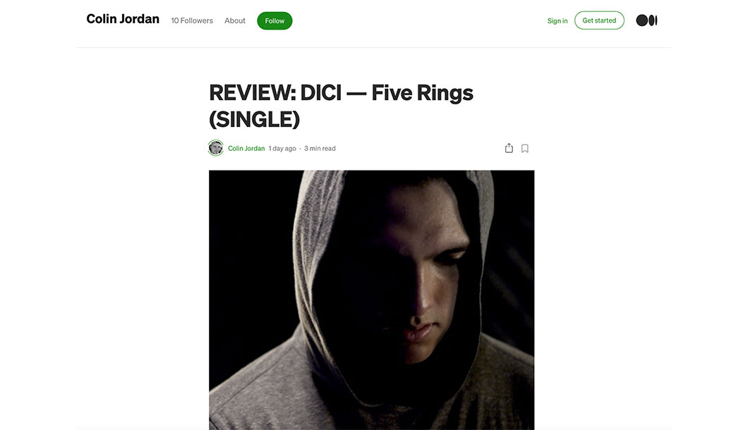 REVIEW: DICI — Five Rings (SINGLE)