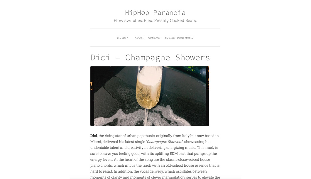 Dici – Champagne Showers