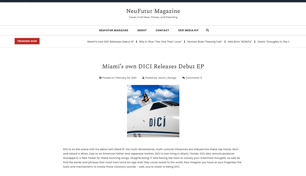 Miami’s own DICI Releases Debut EP
