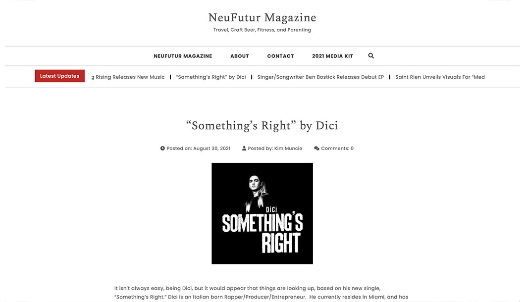 Somethings Right by Dici