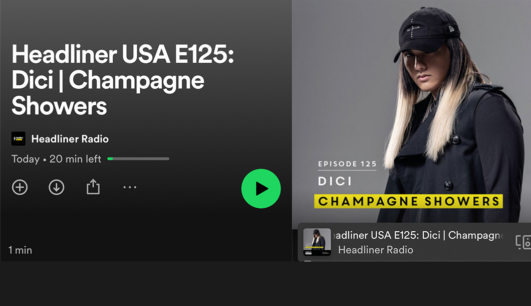 Headliner USA E125: Dici Champagne Shower