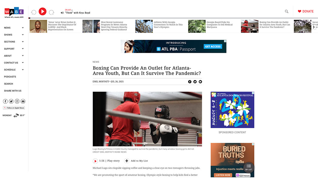Boxing Can Provide An Outlet for Atlanta-Area Youth, But Can It Survive The Pandemic?